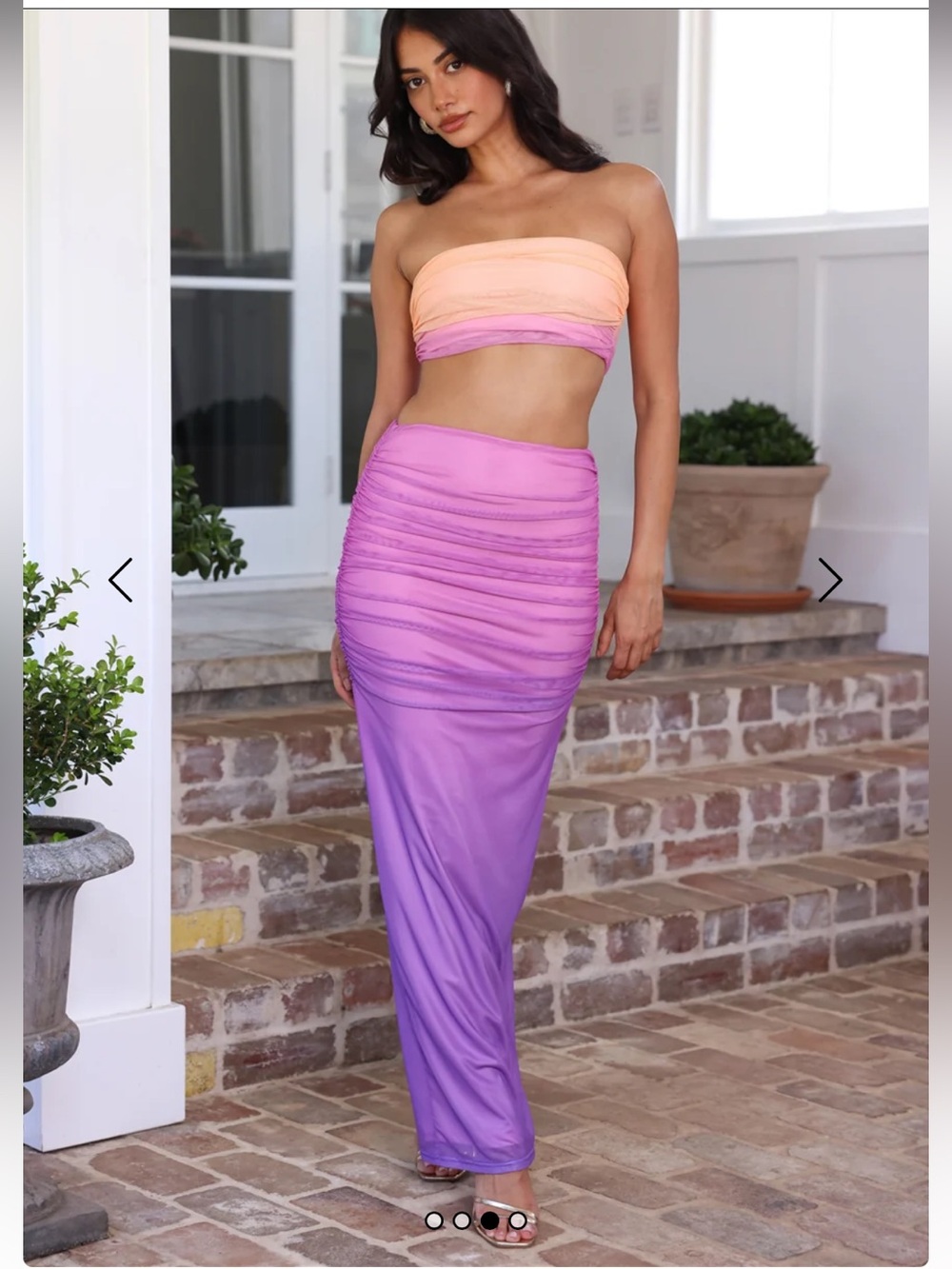 RUNAWAY KENDALL MIDI SKIRT PASSIONFRUIT US 6 size medium